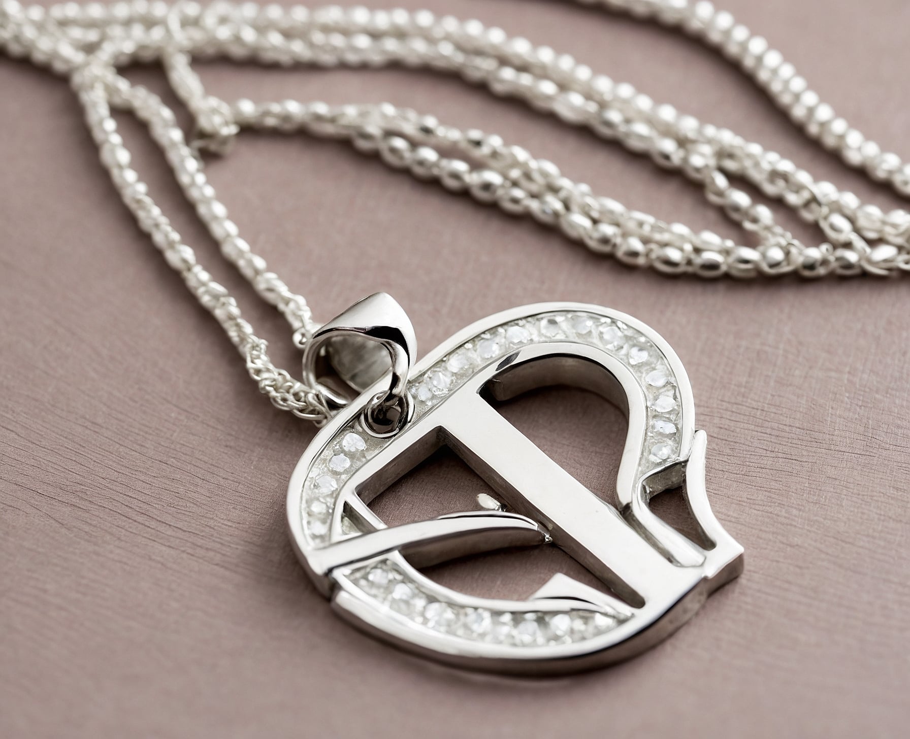 Collar personalizado con inicial de plata